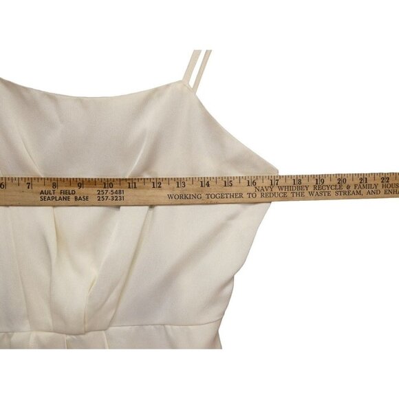 NWT Nasty Gal Satin Drape Mini Dress Size‎ 10 Ivory One Satin A Million - Picture 11 of 12